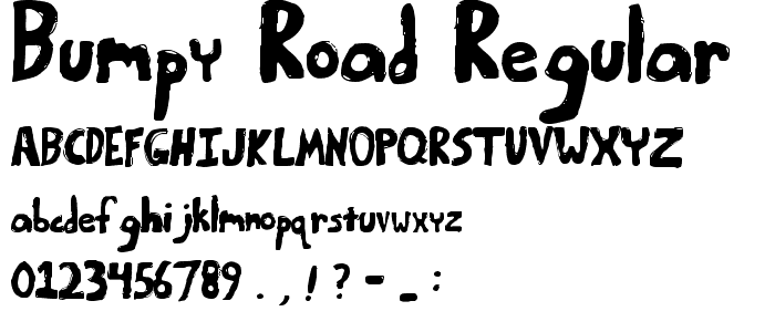 Bumpy Road Regular font